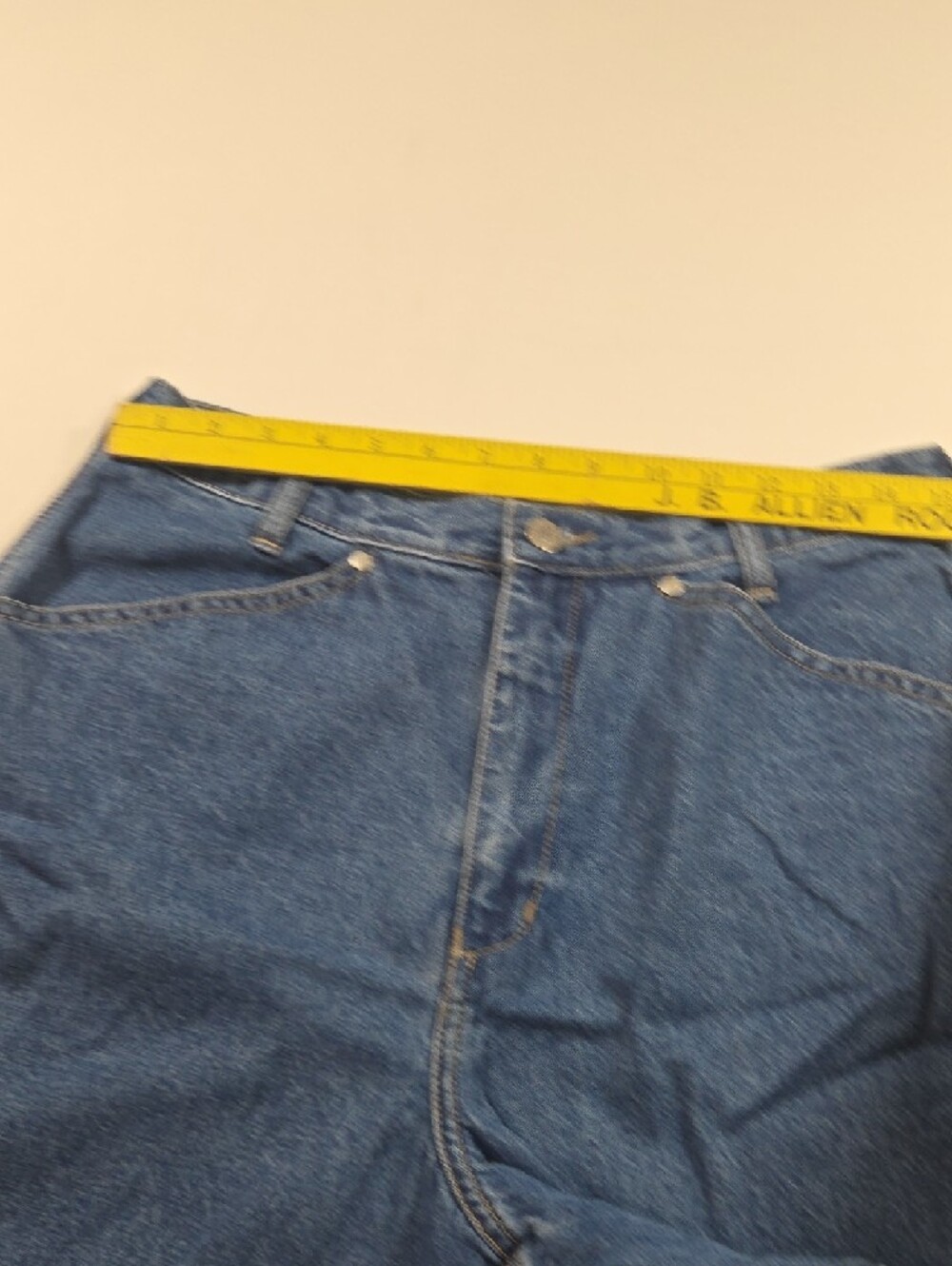 CENZA by Palmetto's Relaxed High-Waist Denim Bermudas Shorts Cotton Vintage 12 - Picture 6 of 10
